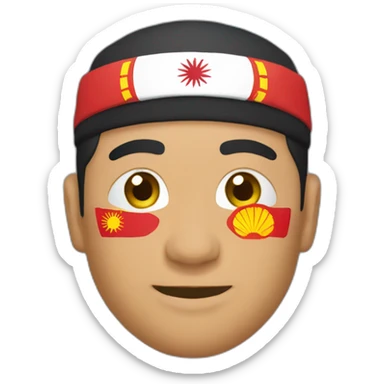 Kyrgyz Man with Kyrgyzstan Flag sticker