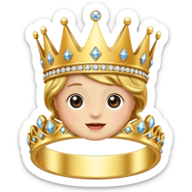 15th birthday ring with crown sticker