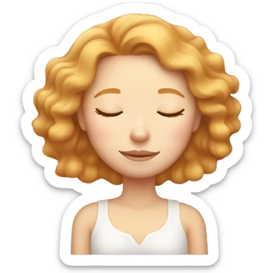 Strawberry blonde girl sleeping  sticker