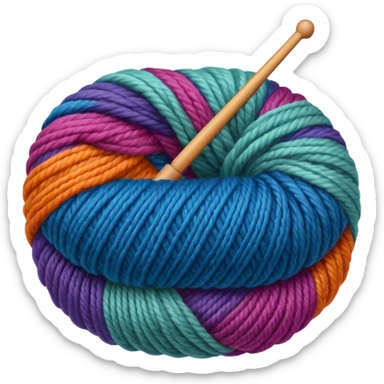Knitting sticker