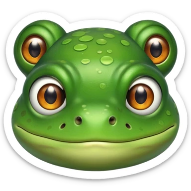 Frog with Asian eyes sticker