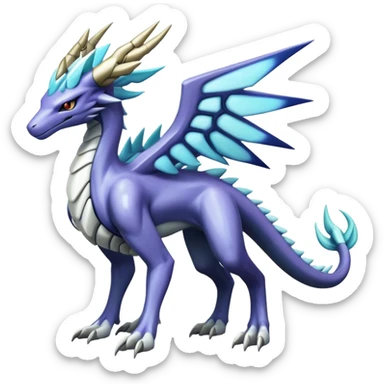  Cool Edgy Shiny Godly Ethereal Digimon-Suicune-Dialga-Reptile full body sticker
