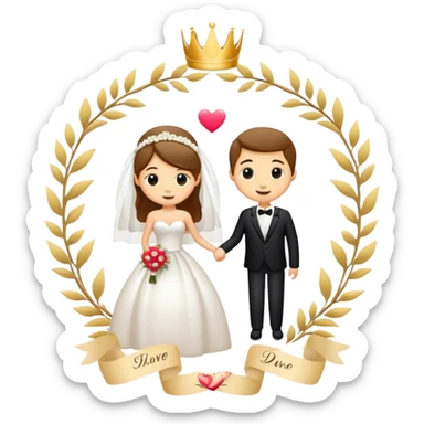 Wedding invitation sticker