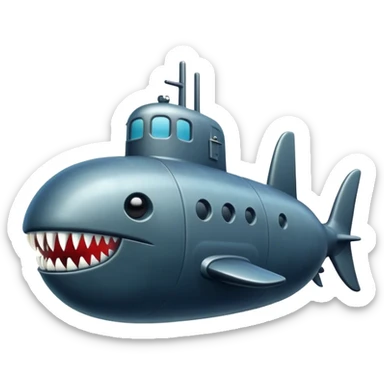 Submarine with Buck teeth sticker