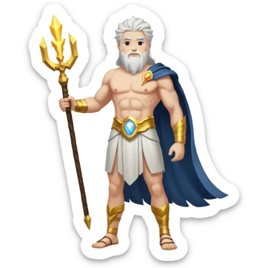 fullbody god ZEUS, standing still sticker