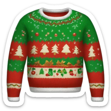 ugly christmas sweater sticker