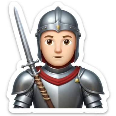 medieval knight sticker