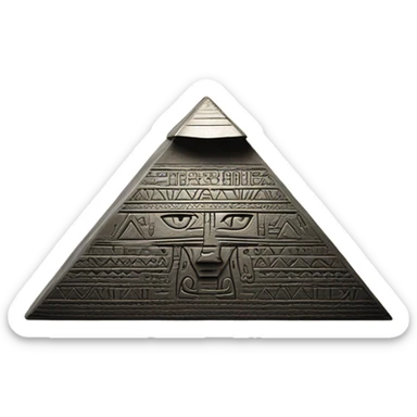 big disk of Vinyl record cutting Egypt pyramid sticker