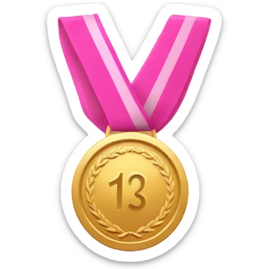 PINK AWARD MEDAL sticker