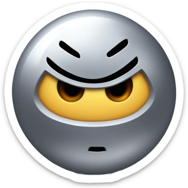 Metal cute Kirby bubble Gray ball driving on car wheels with mad eyebrows  sticker