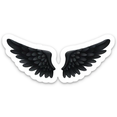 Black angel wings  sticker