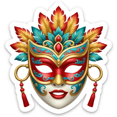 Festival Celebration Mask sticker