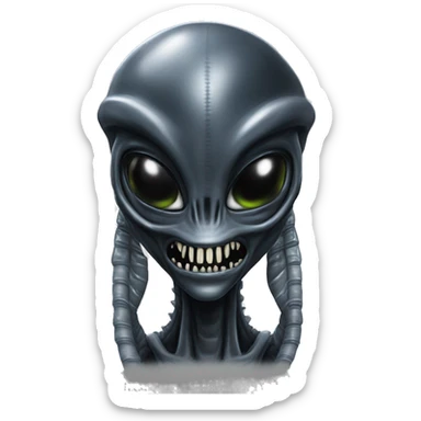  xenomorph alien in love, flirty sticker