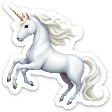 cinematic-beautiful-white-unicorn-emoji,-poised-and-regal,-with-a-slender,-ethereal-form-draped-in-a-pristine-white-color,-a-flowing-mane-and-tail,-and-a-white,-spiraled-horn-that-radiates-pure-light,-simplified-yet-sharp-and-majestic,  sticker