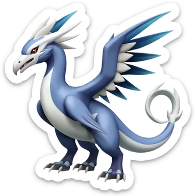 Silvally-Palkia-Dialga-Lugia-Nargacuga-Noivern-fusion-Fakémon-Pokémon-creature (full body) sticker