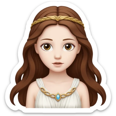 Metis The pre-Olympian goddess of wisdom, counsel, and deep thought. She was the first wife and advisor of Zeus and the mother of Athena, the later goddess of wisdom. Her name connoted "cunning intelligence," a quality highly valued in Greek heroes like Odysseus. 
 sticker