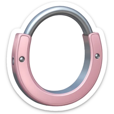 Soft pink horseshoe sticker