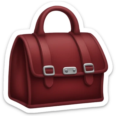 Dark red bag sticker