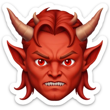 Leonardo DiCaprio as devil with horns sticker