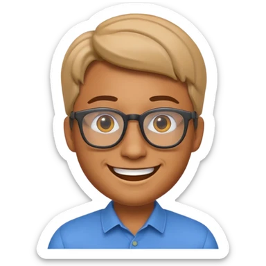 3D imoji of man who is graphics design sticker