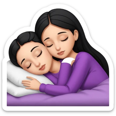 Ariana Grande sleeping with black hair  sticker