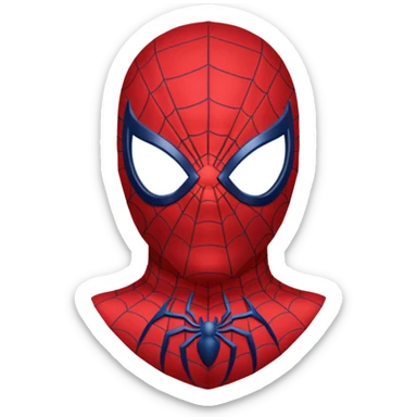 Spider man mask sticker