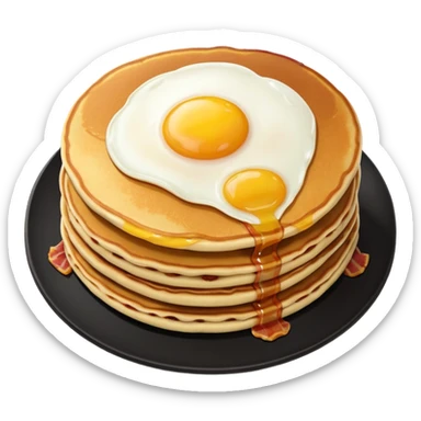 Pancakes, eggs and bacon sticker