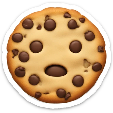 one chocolatechip cookie, no face sticker