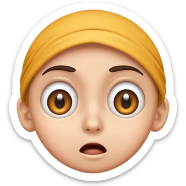 Jaw drop in love emoji sticker