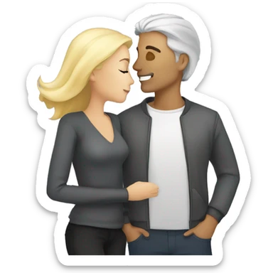 blond-hair-woman-and-dark grey-hair-man-kisses sticker