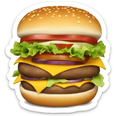 Create a burguer smile  sticker