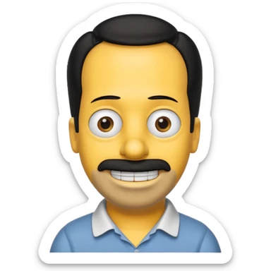 Homer Simpson with big eyes sticker