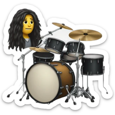 a long haired drummer sticker