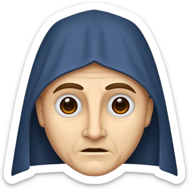 visage d'un pretre chauve catholique du moyen age sticker