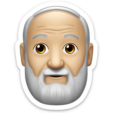 Padre Pio levant les deux mains vers le haut et montrant ses stigmates paumes ouvertes, visage de padre Pio et chapelet à la main  sticker