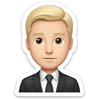 Confident business person in a suit and tie, professional leader, executive sticker