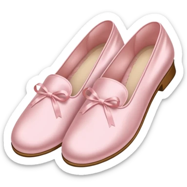 Light pink silk slippers and robe sticker