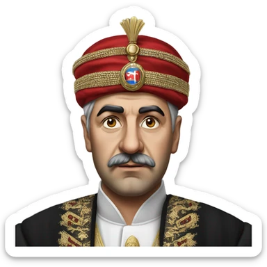 Turkish Sultan photorealistic serious sticker