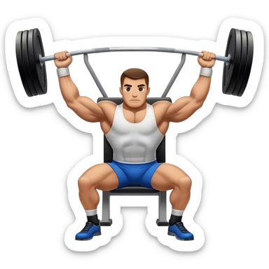 powerlifter flat bench press sticker
