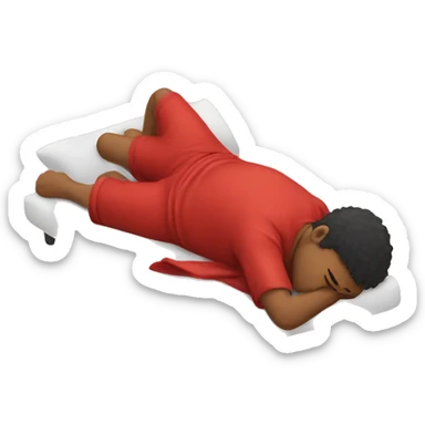 Red person laying down sticker