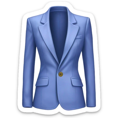 Hyper Realistic isolated open velvet periwinkle blazer jacket. sticker