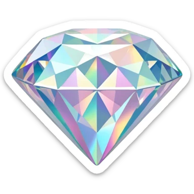 white bow shaped 56-carat iridescent diamond sticker