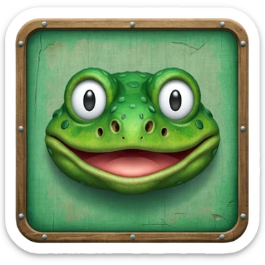 bufo on a billboard sticker