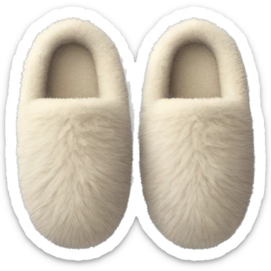 comfy fuzzy slippers sticker