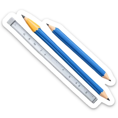 blueprint plan with a pencil and ruler sticker