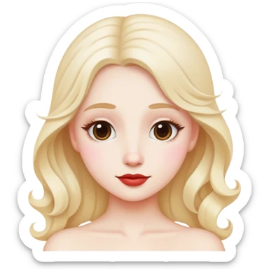 Cinematic Realistic Am√©lie Pop Culture Emoji, featuring a whimsical, charming portrayal inspired by the iconic French film rendered with delicate textures and nostalgic, soft lighting. sticker