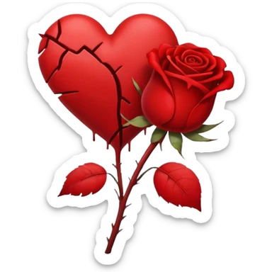 Put The 💔 Emoji And 🥀 Emoji Together In One Image sticker