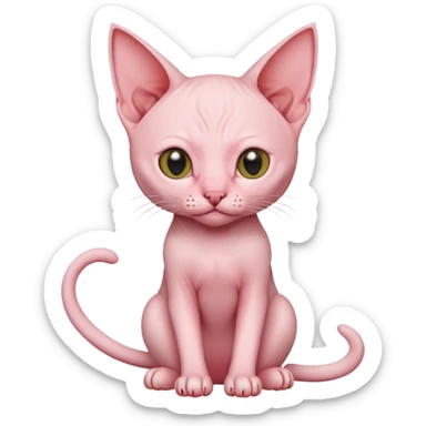skin cat hairless full body sitting sticker