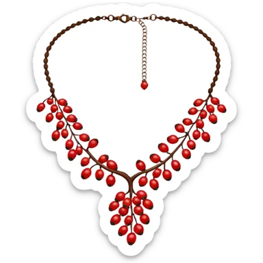 rowan/mountain ash berries ans necklace sticker