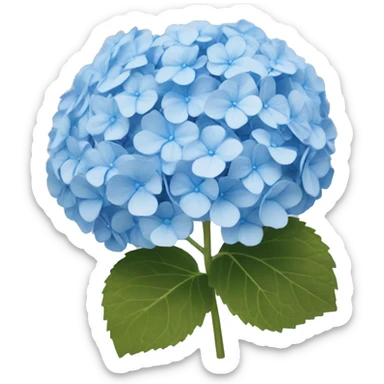 light blue hydrangea sticker